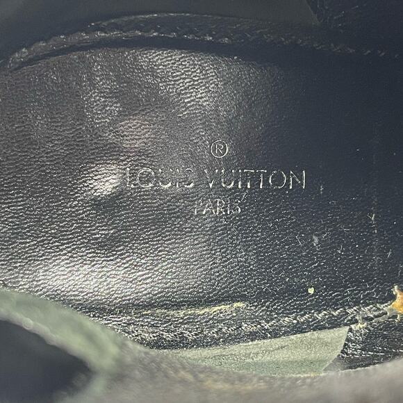 Louis Vuitton Monogram Revival Heel Ankle Boots Canvas Leather Brown Black EU 37 - Picture 11 of 14